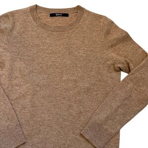 Quince 100% Cashmere Sweater Tan Beige Crewneck Women’s Small Soft Luxe Knit